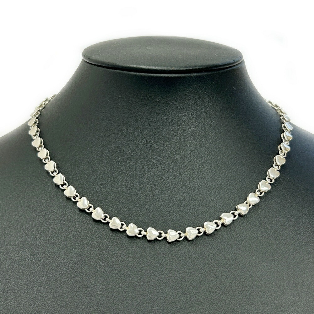 TIFFANY Co Silver Puff Heart Necklace